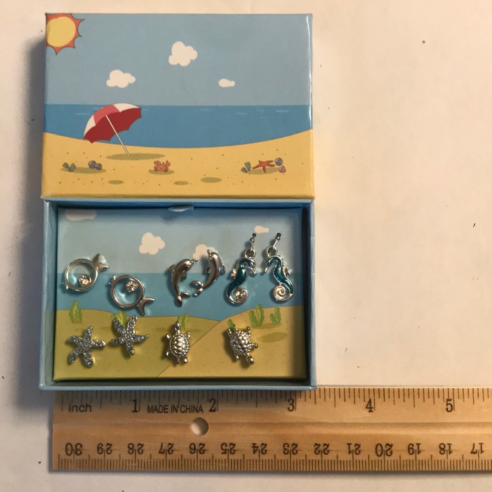 Set of 5 summer earrings